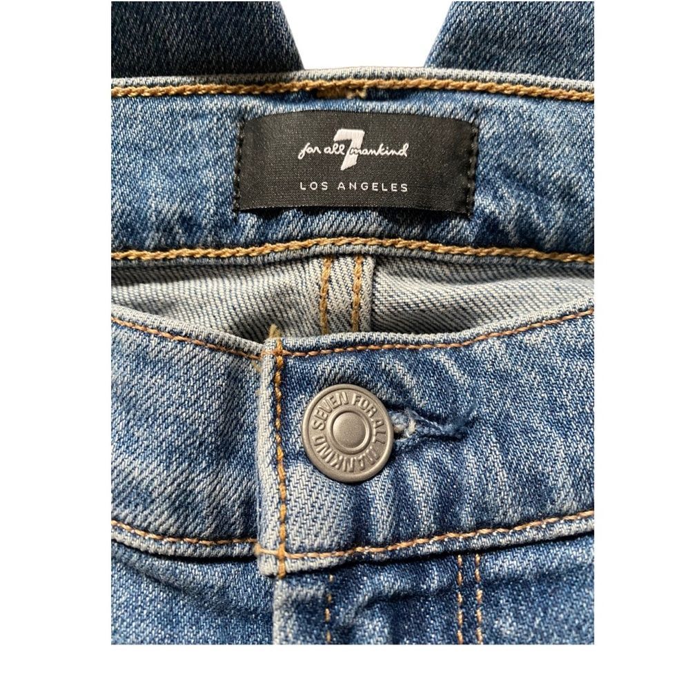 7 For All Mankind Women's Blue Step Hem Crop Denim Skinny Jeans Size 32 NWT - Picture 12 of 15